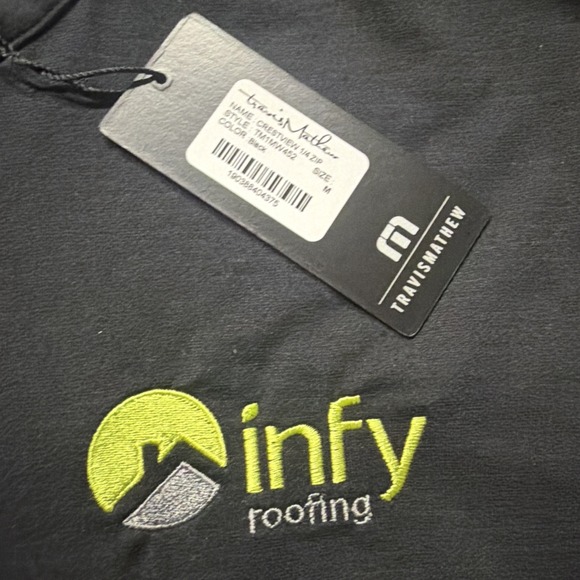 Travis Mathew Men's M Black Infy Roofing 1/4 Zip Pullover NWT Golf Casual - Picture 3 of 6
